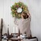 Spring Wreaths for Front Door, 18 Inches Summer Wreath with Black-Eyed Daisy Flowers, Artificial Tropical Wreaths for Porch Wall Window Decor, Farmhouse Floral Wreath for Home Decorations